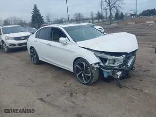 2015 Honda Accord Sedan EX-L with VIN 1HGCR3F85FA007855, listed as a IAAI auction lot 41165040 with 76,922 mi miles. Bid and sale history available at carsss.com. Image 1.