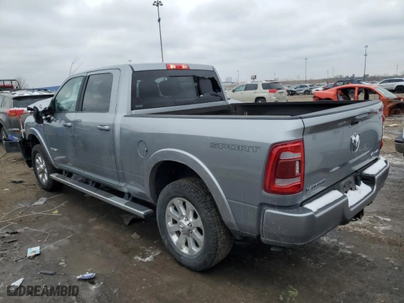2021 Ram 2500 Laramie with VIN 3C6UR5FJXMG693012, listed as a Copart auction lot 45184295 with 61,940 mi miles and Salvage Title. Bid and sale history available at carsss.com. Image 2.