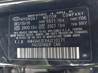 2017 Genesis G80 3.8L with VIN KMHGN4JEXHU210171, listed as a IAAI auction lot 42286383 with 94,240 mi miles and . Bid and sale history available at DreamBid. Image 9.