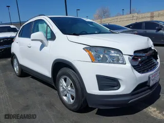 2016 Chevrolet Trax LT with VIN 3GNCJLSB4GL158324, listed as a IAAI auction lot 41808296 with 102,281 mi miles. Bid and sale history available at carsss.com. Image 1.