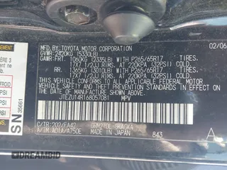 2006 Toyota 4Runner SR5 z VIN JTEZU14R168057081, wystawiony jako IAAI lot #42220634 z przebiegiem 224 022 mil mil oraz . Historia ofert i sprzedaży dostępna na DreamBid. Obrazek 9.