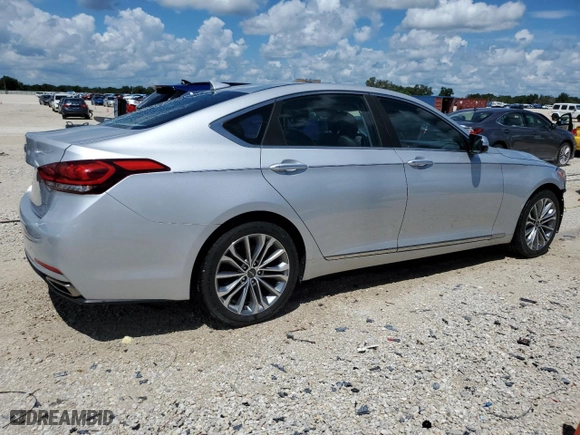 2017 Genesis G80 3.8L with VIN KMHGN4JE9HU177552, listed as a Copart auction lot 68233884 with 72,861 mi miles and Salvage Title. Bid and sale history available at carsss.com. Image 3.