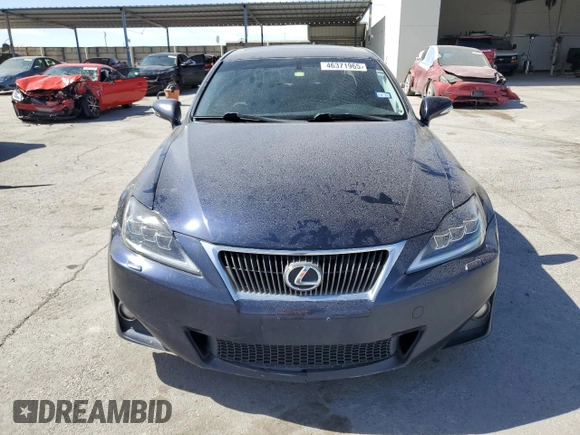 2012 Lexus IS 350 with VIN JTHBE5C27C5029490, listed as a Copart auction lot 46371965 with 83,548 mi miles and Salvage title. Bid and sale history available at DreamBid. Image 5.