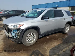 2020 Chevrolet Traverse LS z VIN 1GNERFKW8LJ160889, wystawiony jako Copart lot #59148015 z przebiegiem 107 696 mil mil oraz Szkoda całkowita • Salvage title. Historia ofert i sprzedaży dostępna na DreamBid. Obrazek 1.