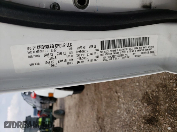 2012 Jeep Patriot Sport with VIN 1C4NJRBB9CD614936, listed as a Copart auction lot 56124675 with 194,590 mi miles and Salvage title. Bid and sale history available at DreamBid. Image 16.
