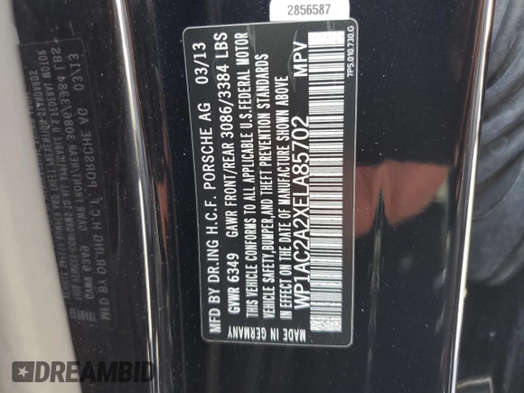 2014 Porsche Cayenne Turbo with VIN WP1AC2A2XELA85702, listed as a Copart auction lot 72328394 with 100,142 mi miles and Salvage title. Bid and sale history available at DreamBid. Image 14.