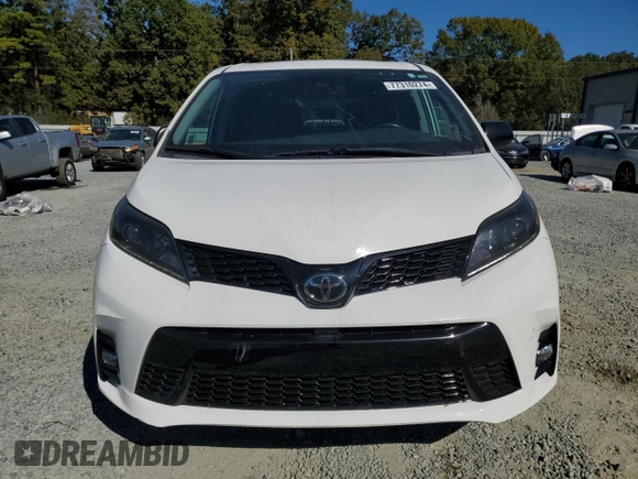 2020 Toyota Sienna SE with VIN 5TDXZ3DC9LS050441, listed as a Copart auction lot 77310274 with 43,452 mi miles and Salvage Title. Bid and sale history available at carsss.com. Image 5.
