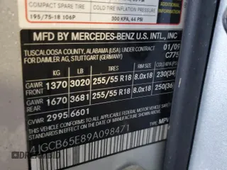 2009 Mercedes-Benz R-Class 3.5L with VIN 4JGCB65E89A098471, listed as a Copart auction lot 44926585 with 156,617 mi miles and Salvage Title. Bid and sale history available at carsss.com. Image 13.