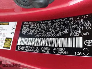 2017 Toyota Prius Two with VIN JTDKARFU8H3534801, listed as a IAAI auction lot 41644630 with 151,567 mi miles. Bid and sale history available at carsss.com. Image 9.