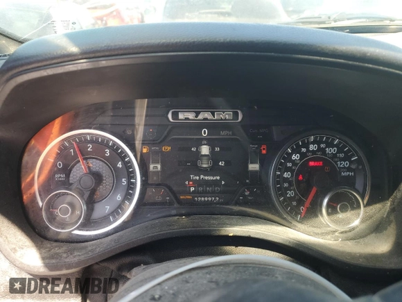 2019 Ram 1500 Big Horn with VIN 1C6SRFFT6KN739552, listed as a Copart auction lot 56719555 with 128,997 mi miles and Salvage title. Bid and sale history available at DreamBid. Image 9.