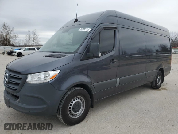 2022 Mercedes-Benz Sprinter Cargo with VIN W1W4ECHY5NT109594, listed as a Copart auction lot 86389144 with 148,413 mi miles and Clean Title. Bid and sale history available at carsss.com. Image 1.