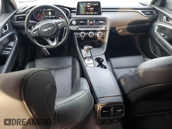 2021 Genesis G70 2.0T with VIN KMTG64LA0MU075600, listed as a Copart auction lot 86821304 with 60,067 mi miles and Salvage Title. Bid and sale history available at carsss.com. Image 8.