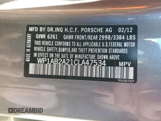 2012 Porsche Cayenne S z VIN WP1AB2A21CLA47534, wystawiony jako Copart lot #53674765 z przebiegiem 186 417 mil mil oraz Tytuł czysty. Historia ofert i sprzedaży dostępna na DreamBid. Obrazek 13.
