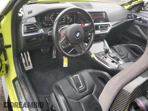 2021 BMW M4 Competition with VIN WBS33AZ01MCG52204, listed as a Copart auction lot 82550333 with 26,194 mi miles. Bid and sale history available at carsss.com. Image 8.