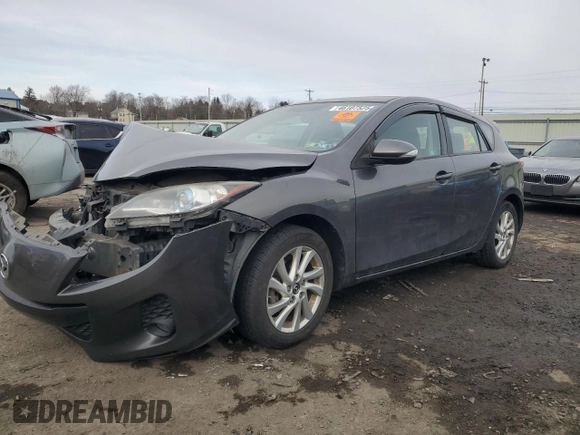 2013 Mazda 3 i Grand Touring with VIN JM1BL1MP6D1724160, listed as a Copart auction lot 46107525 with Not provided miles and Salvage title. Bid and sale history available at DreamBid. Image 1.