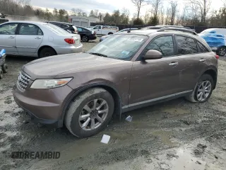 2007 Infiniti FX35 with VIN JNRAS08W67X203760, listed as a Copart auction lot 45924115 with 153,975 mi miles and Salvage Title. Bid and sale history available at carsss.com. Image 1.