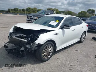 2018 Kia Optima LX with VIN 5XXGT4L34JG253597, listed as a IAAI auction lot 41915762 with 166,521 mi miles. Bid and sale history available at carsss.com. Image 2.