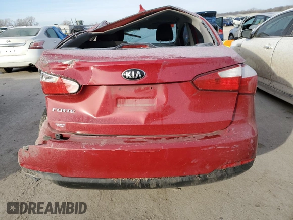 2016 Kia Forte LX with VIN KNAFK4A66G5583618, listed as a Copart auction lot 42384665 with Not Provided miles and Non Repairable. Bid and sale history available at carsss.com. Image 6.