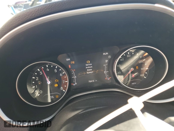 2021 Jeep Compass Limited with VIN 3C4NJCCB9MT573652, listed as a Copart auction lot 46541385 with 75,413 mi miles and Salvage Title. Bid and sale history available at carsss.com. Image 9.