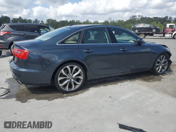2015 Audi A6 Premium Plus with VIN WAUGFAFC4FN025898, listed as a Copart auction lot 53785675 with 100,892 mi miles and Salvage title. Bid and sale history available at DreamBid. Image 3.