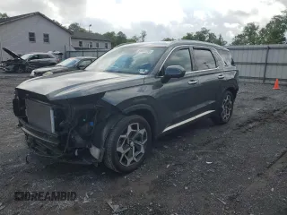2022 Hyundai Palisade Calligraphy z VIN KM8R7DHE8NU483775, wystawiony jako Copart lot #54893785 z przebiegiem 63 051 mil mil oraz Szkoda całkowita • Salvage title. Historia ofert i sprzedaży dostępna na DreamBid. Obrazek 1.