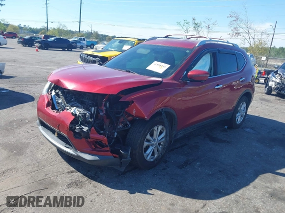 2016 Nissan Rogue SV with VIN KNMAT2MT0GP644465, listed as a IAAI auction lot 41898259 with 93,566 mi miles. Bid and sale history available at carsss.com. Image 17.