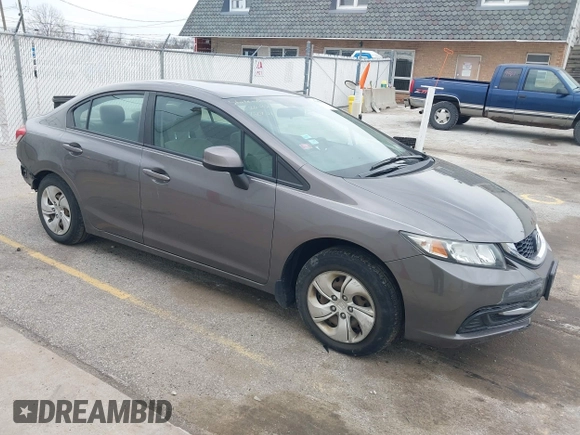 2013 Honda Civic LX with VIN 19XFB2F50DE066189, listed as a IAAI auction lot 41967791 with 75,900 mi miles and . Bid and sale history available at DreamBid. Image 1.