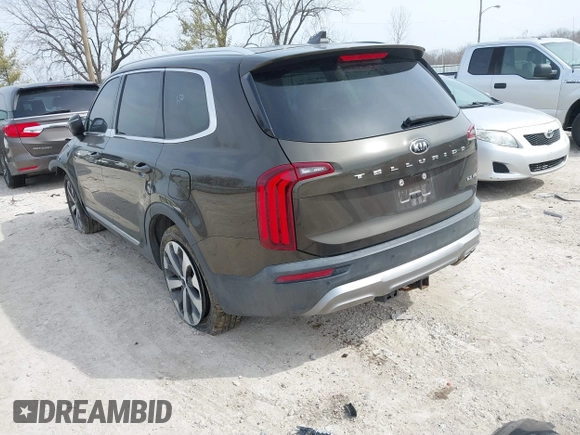 2021 Kia Telluride EX with VIN 5XYP34HC0MG162318, listed as a IAAI auction lot 41837489 with 110,922 mi miles and . Bid and sale history available at DreamBid. Image 3.