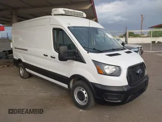 2021 Ford Transit Cargo with VIN 1FTBR1C88MKA74878, listed as a IAAI auction lot 42757711 with 6,697 mi miles and . Bid and sale history available at DreamBid. Image 1.