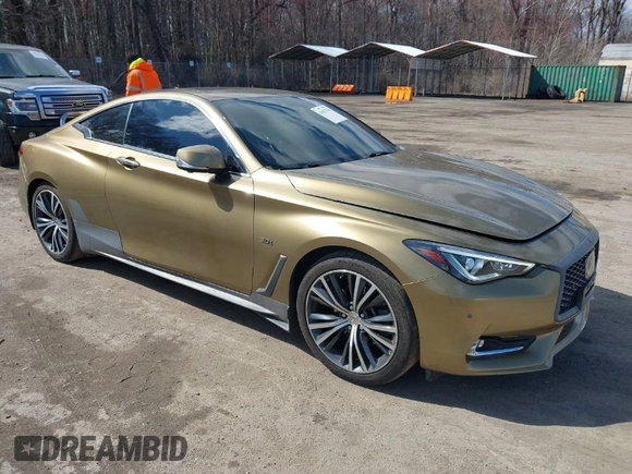 2018 Infiniti Q60 Luxe with VIN JN1EV7EL4JM393131, listed as a IAAI auction lot 41813420 with 87,571 mi miles and . Bid and sale history available at DreamBid. Image 1.