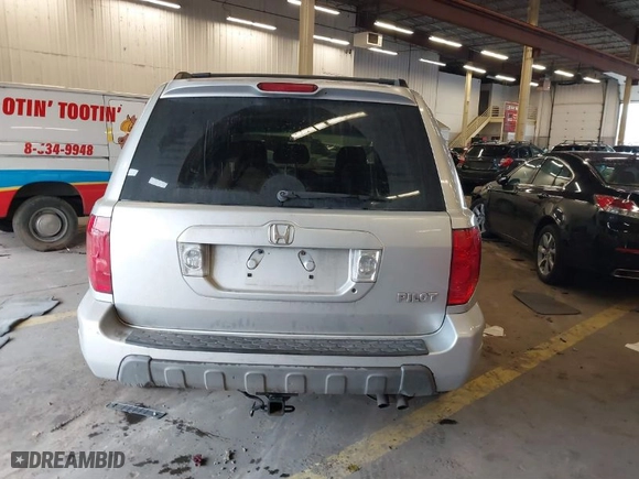2005 Honda Pilot EX with VIN 2HKYF18405H521468, listed as a IAAI auction lot 41610497 with 244,806 mi miles. Bid and sale history available at carsss.com. Image 16.