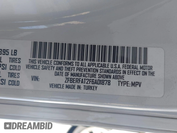 2015 Ram ProMaster City Cargo Tradesman z VIN ZFBERFAT2F6A01878, wystawiony jako IAAI lot #42677103 z przebiegiem 86 137 mil mil oraz . Historia ofert i sprzedaży dostępna na DreamBid. Obrazek 9.