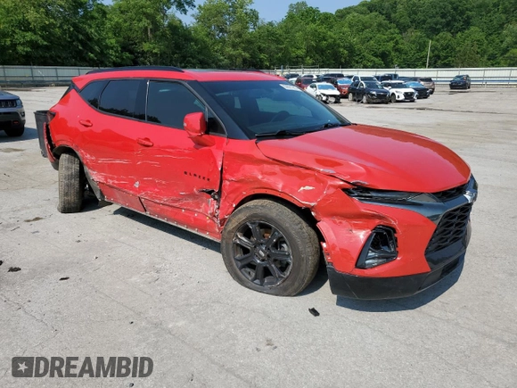 2020 Chevrolet Blazer RS with VIN 3GNKBKRS2LS721055, listed as a Copart auction lot 60691285 with 93,452 mi miles and Salvage title. Bid and sale history available at DreamBid. Image 4.