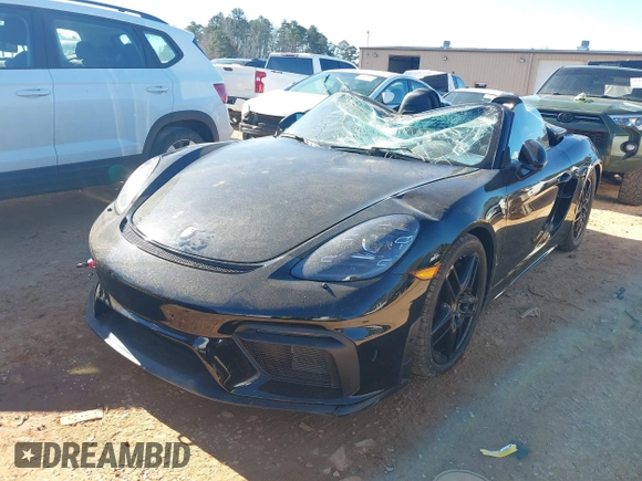 2021 Porsche 718 Spyder with VIN WP0CC2A81MS240303, listed as a IAAI auction lot 41358258 with 7,525 mi miles and . Bid and sale history available at DreamBid. Image 2.