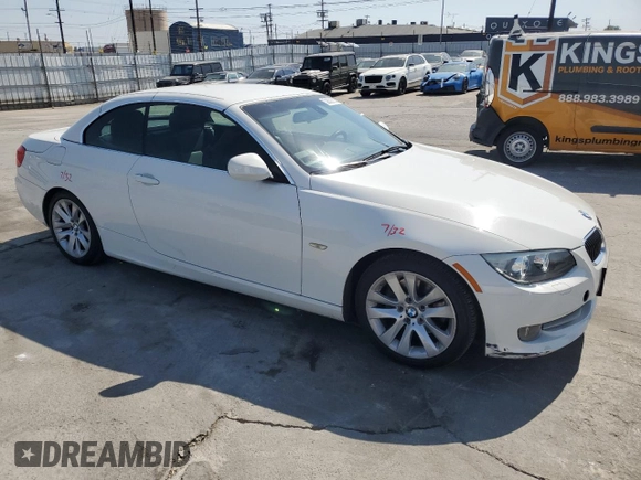 2013 BMW 3 Series 328i with VIN WBADW7C58DE732558, listed as a Copart auction lot 52032355 with 38,778 mi miles and Salvage Title. Bid and sale history available at carsss.com. Image 4.