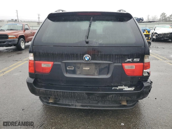 2006 BMW X5 3.0i with VIN 5UXFA13596LY27568, listed as a Copart auction lot 85254534 with 0 mi miles and Salvage Title. Bid and sale history available at carsss.com. Image 6.