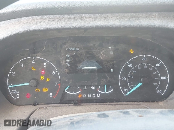2020 Ford Transit Cargo with VIN 1FTBW3X85LKA45660, listed as a IAAI auction lot 42166200 with 115,838 mi miles and . Bid and sale history available at DreamBid. Image 7.