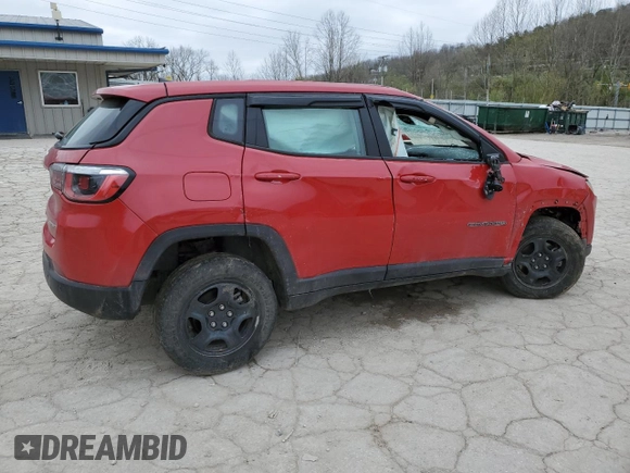 2019 Jeep Compass Sport with VIN 3C4NJDAB6KT827629, listed as a Copart auction lot 52756685 with 44,882 mi miles and Salvage title. Bid and sale history available at DreamBid. Image 3.