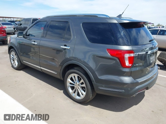 2018 Ford Explorer Limited with VIN 1FM5K8F83JGB56856, listed as a IAAI auction lot 42085347 with 80,454 mi miles and . Bid and sale history available at DreamBid. Image 3.