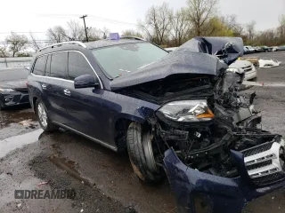 2019 Mercedes-Benz GLS 450 with VIN 4JGDF6EE2KB222937, listed as a Copart auction lot 51154354 with 49,196 mi miles and Salvage Title. Bid and sale history available at DreamBid. Image 4.