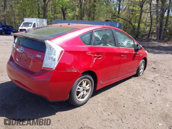 2010 Toyota Prius II with VIN JTDKN3DU9A0096947, listed as a IAAI auction lot 42150050 with 200,314 mi miles. Bid and sale history available at carsss.com. Image 4.