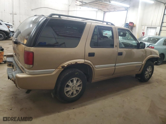 2000 GMC Jimmy SLT Convenience with VIN 1GKDT13WXY2109634, listed as a Copart auction lot 49811075 with 190,465 mi miles and Salvage Title. Bid and sale history available at carsss.com. Image 3.
