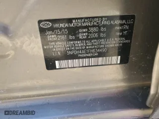 2015 Hyundai Elantra SE with VIN 5NPDH4AE1FH634490, listed as a Copart auction lot 49332185 with 0 mi miles and Clean Title. Bid and sale history available at carsss.com. Image 12.