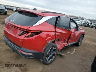 2023 Hyundai Tucson SEL with VIN 5NMJFCAE2PH264958, listed as a Copart auction lot 50922015 with 34,240 mi miles and Salvage Title. Bid and sale history available at DreamBid. Image 3.