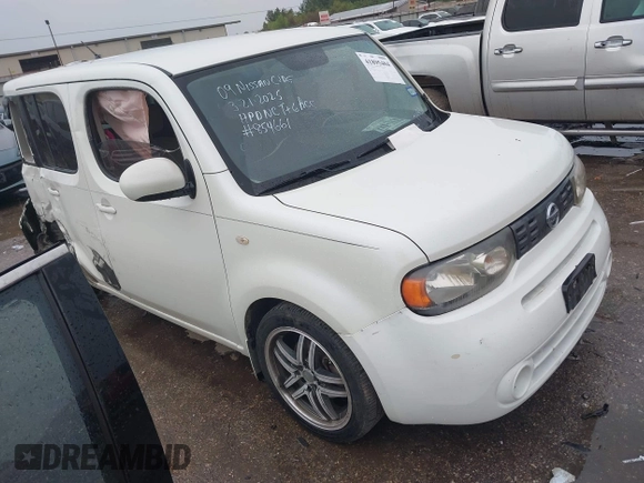 2009 Nissan Cube SL z VIN JN8AZ28R09T107493, wystawiony jako IAAI lot #41895404 z przebiegiem 190 656 mil mil oraz . Historia ofert i sprzedaży dostępna na DreamBid. Obrazek 1.