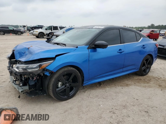 2024 Nissan Sentra SR with VIN 3N1AB8DV4RY381747, listed as a Copart auction lot 51214415 with 8,502 mi miles and Salvage Title. Bid and sale history available at carsss.com. Image 1.