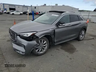 2019 Infiniti QX50 Luxe z VIN 3PCAJ5M37KF148055, wystawiony jako Copart lot #58793735 z przebiegiem 29 407 mil mil oraz Szkoda całkowita • Salvage title. Historia ofert i sprzedaży dostępna na DreamBid. Obrazek 1.