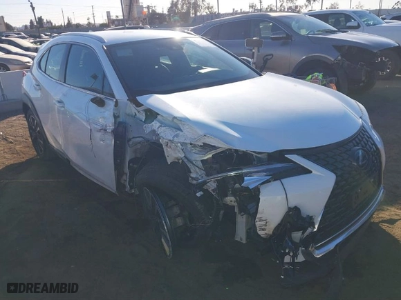 2022 Lexus UX with VIN JTHX3JBH7N2050208, listed as a IAAI auction lot 41313579 with 65,421 mi miles. Bid and sale history available at carsss.com. Image 1.