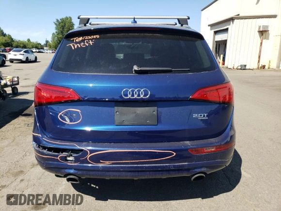 2014 Audi Q5 Premium Plus with VIN WA1LFAFP7EA050329, listed as a Copart auction lot 63111935 with 138,051 mi miles and Salvage title. Bid and sale history available at DreamBid. Image 6.