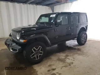 2025 Jeep Wrangler Sahara with VIN 1C4PJXEN0SW525262, listed as a Copart auction lot 64519595 with 12,632 mi miles and Clean title. Bid and sale history available at DreamBid. Image 1.
